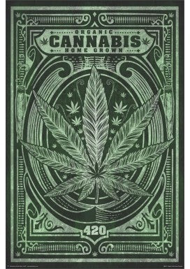 Organic Home Grown Cannabis 420 Poster