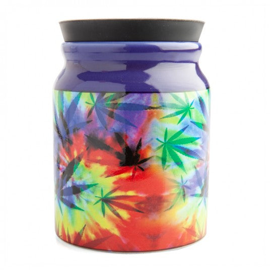 Rainbow Leaf Storage Jar (Large)