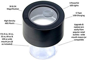 Magnifying Light Jar by MasonBrite