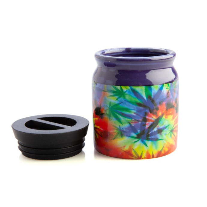Rainbow Leaf Storage Jar (Small)